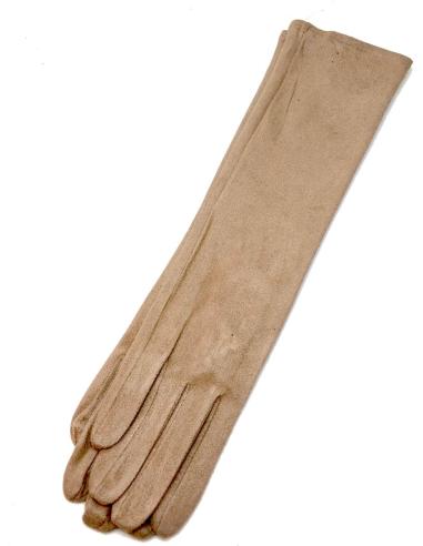 GUANTES LARGOS DE FIESTA DE ANTELINA MARRON CLARO PARA BODAS  VENTA ONLINE Y MADRID