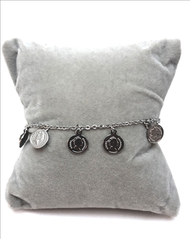 PULSERAS DE MUJER DE ACERO CON MONEDAS VENTA MADRID Y ONLINE 2