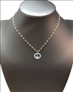 COLLARES DE MODA DE MUJER DE ACERO DORADO Y NACAR CON LUNA BISUTERIA FINA