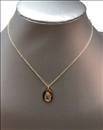 COLLARES DE MODA DE MUJER DE ACERO DORADO CON MEDALLA
