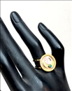 ANILLOS DE MUJER CON LUNA EN ACERO CON BAÑO DE ORO BISUTERIA FINA MADRID