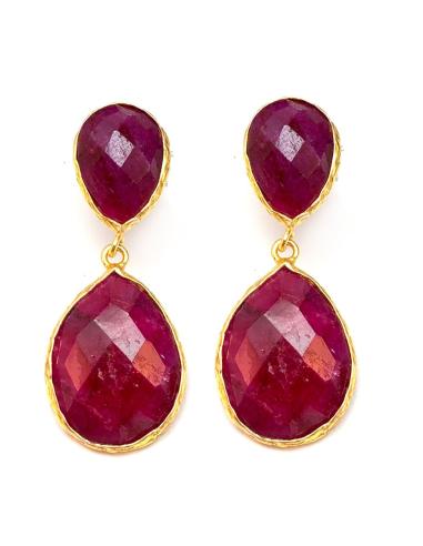 PENDIENTES RUBI, JOYAS Y PIEDRAS NATURALES VENTA ONLINE
