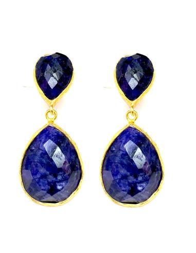 PENDIENTES DE PIEDRAS NATURALES LAPIS LAZULI JOYAS MADRID