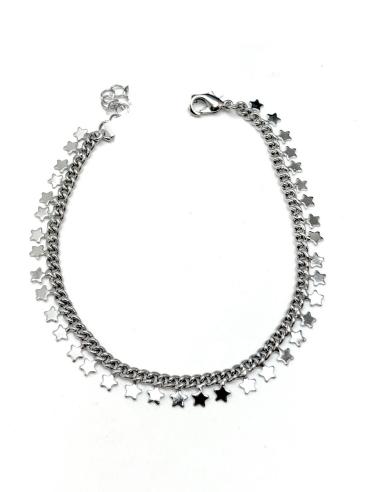 PULSERAS DE MUJER DE ACERO CON ESTRELLAS  BISUTERIA FINA ONLINE