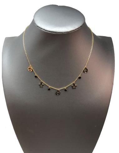 COLLARES DE MODA DE MUJER EN ACERO CON LUNAS Y ESTRELLAS TENDENCIA