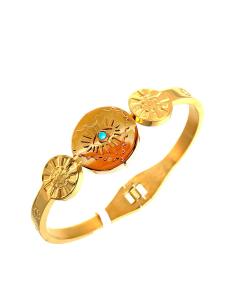 PULSERAS DE MUJER DE ACERO CON OJO TURCO BISUTERIA DE MODA Y TENEDENCIA