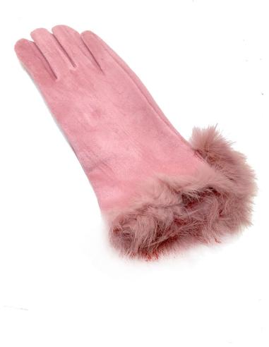 GUANTES ROSAS CORTOS ANTELINA Y PELO VENTA ONLINE Y MADRID