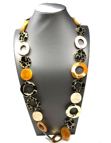 COLLARES LARGOS AMARILLOS ANIMAL PRINT