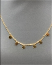COLLARES DE BISUTERIA FINA CON TREBOL SUERTE ACERO DORADO