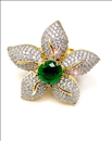 ANILLOS MUJER ONLINE VERDES CON CIRCONITAS COLECCION BODAS