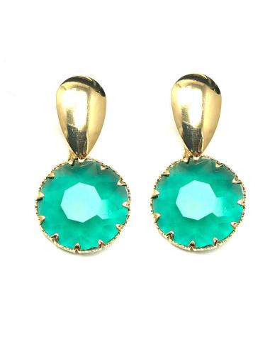 PENDIENTES DE MUJER DE BISUTERIA VERDES COMPLEMENTOS MADRID