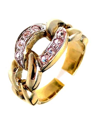 ANILLOS MUJER CON BAÑO DE ORO Y CIRCONITAS