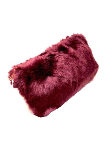 BOLSOS MUJER BANDOLERA GRANATE DE PELO ACCESORIOS ONLINE Y MADRID