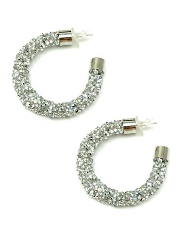 PENDIENTES DE ARO DE MUJER PLATEADOS DE FIESTA Y NOCHE