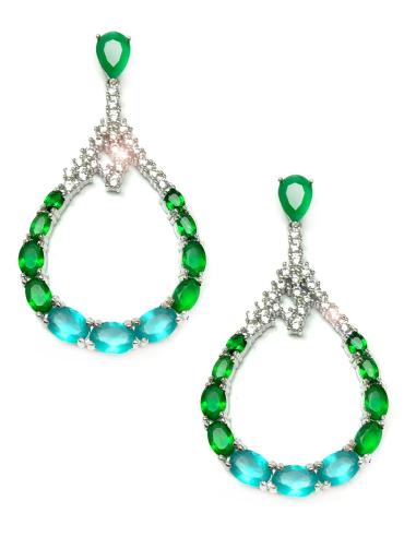 PENDIENTES DE PLATA LARGOS PRECIOSA COLECCION PARA BODAS Y EVENTOS