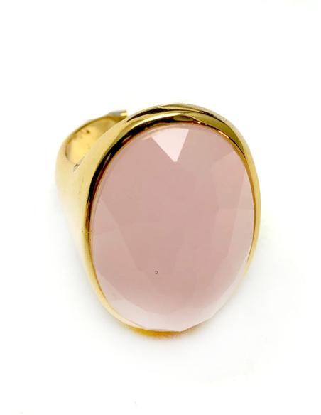 ANILLOS ONLINE EN ORO CHAPADO Y PIEDRA ROSAS DE BISUTERIA FINA