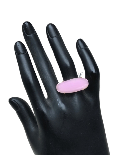ANILLOS MUJER ORO CHAPADO PIEDRA ROSA...