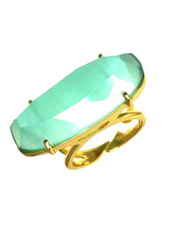 ANILLOS MUJER ORO CHAPADO PIEDRAS NATURALES BISUTERIA ELEGANTE BODAS