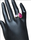 ANILLOS ONLINE MUJER CHAPADOS ORO DE PIEDRAS FUCSIAS Y AMATISTA