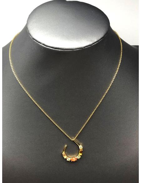 COLLARES MUJER NARANJAS CHAPADOS ORO JOYERIAS MADRID