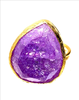 ANILLOS MUJER LILA EN CRISTAL CUARZO- ANILLOS ALTA BISUTERIA MADRID 2