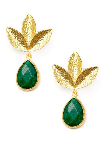 PENDIENTES MUJER DE FIESTA CON LAGRIMA DE COLOR - PENDIENTES LARGOS