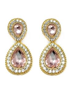 PENDIENTES DE FIESTA ROSAS COMPLEMENTOS Y ACCESORIOS DE MUJER