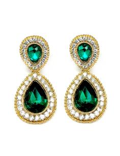 PENDIENTES DE FIESTA VERDES  INVITADA PERFECTA BODAS Y EVENTOS