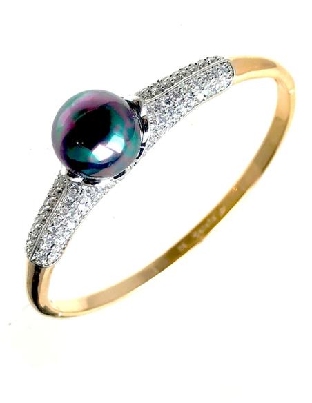 PULSERA MUJER BISUTERIA FINA Y PERLAS GRISES - BISUTERIA FINA Y JOYERIA