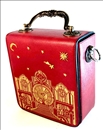 BOLSOS DE MUJER ROJOS DECORADOS CON RELOJ COMPLEMENTOS ONLINE