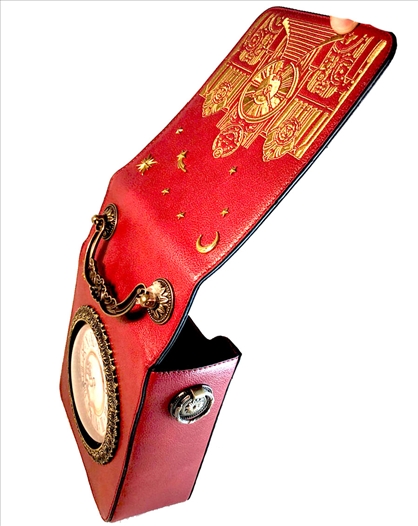 BOLSOS DE MUJER ROJOS DECORADOS CON...