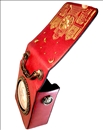 BOLSOS DE MUJER ROJOS DECORADOS CON RELOJ COMPLEMENTOS ONLINE