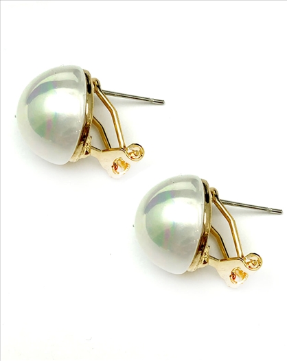 PENDIENTES DE PERLAS CON CIERRE OMEGA...
