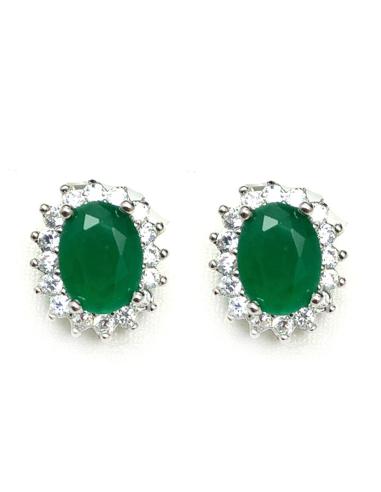 PENDIENTES CON CIERRE DE CLIP VERDE ESMERALDA