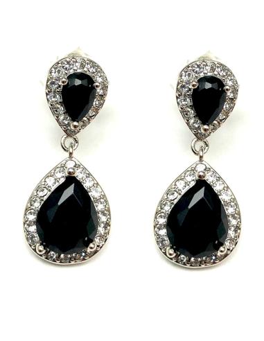PENDIENTES DE MUJER NEGROS ESPECIAL BODAS - IMITACION JOYAS