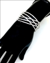 PULSERAS Y BRAZALETES  DE MUJER PLATEADAS CON PEDRERIA DE CRISTAL BISUTERIA FINA