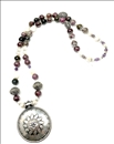 COLLARES PLATA MUJER LARGOS DE PIEDRAS CON COLGANTE DE SOL