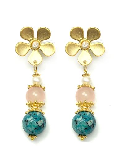 PENDIENTES MUJER BISUTERIA PIEDRAS FLORES - PENDIENTES BARATOS