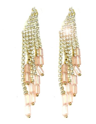 PENDIENTE LARGO DE FIESTA, ROSA