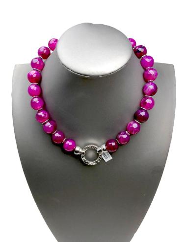 COLLARES FUCSIAS DE PIEDRAS NATURALES CON FABULOSO COLORIDO