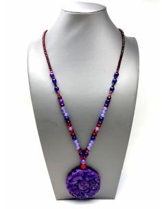 COLLARES LARGOS MORADOS HAND MADE DISEÑOS UNICOS