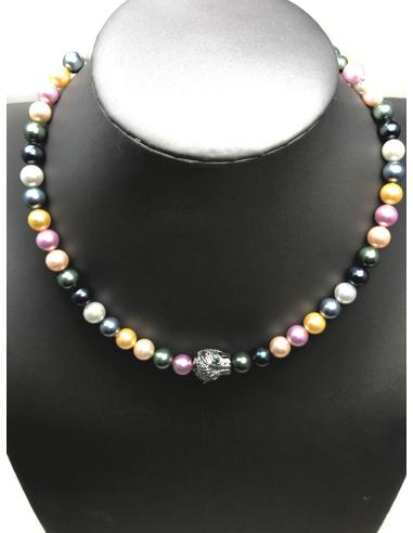 COLLARES DE PERLAS ELEGANTES MUY BONITOS CON CABEZA FELINA