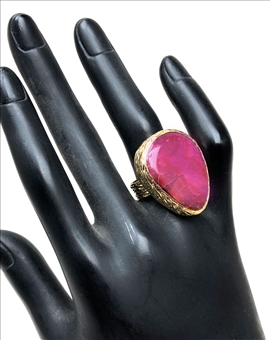 ANILLOS DE PIEDRAS SEMIPRECIOSAS EN COLOR ROSA AFRESADO 2
