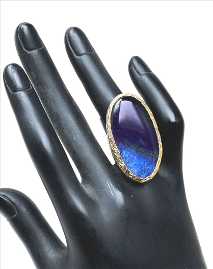 ANILLOS GRANDES AZULONES CON ORIGINAL...