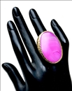 ANILLOS GRANDES FUCSIAS Y ROSAS DE PIEDRAS PRECIOSO COLORIDO