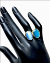 ANILLOS Y SORTIJAS DE MUJER CON PIEDRAS EN TONOS AZULES