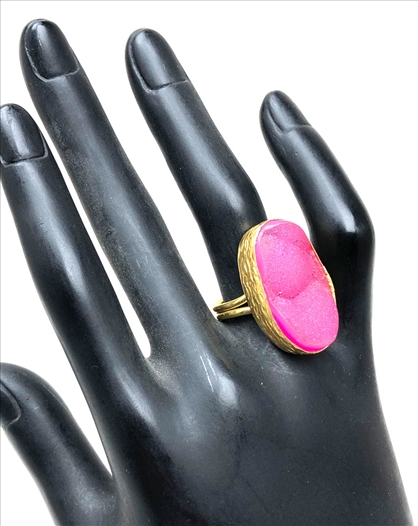 ANILLOS DE PIEDRAS DRUSAS ROSAS...
