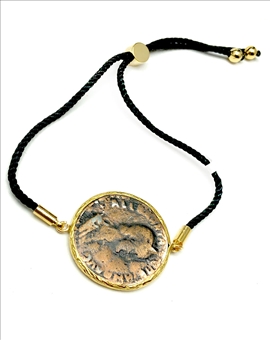 PULSERAS DE MONEDAS ANTIGUAS CON BAÑO DE ORO 2