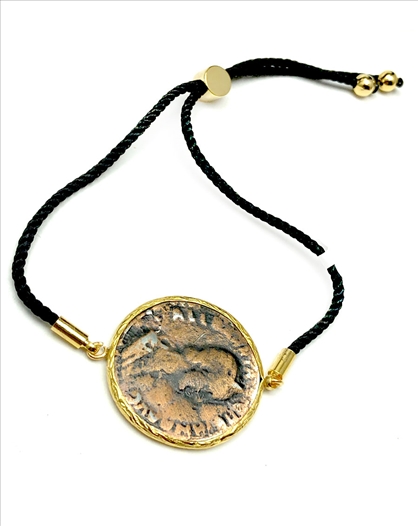 PULSERAS DE MONEDAS ANTIGUAS CON BAÑO...