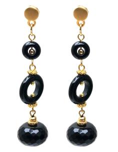 PENDIENTES NEGROS DE MUJER DISEÑOS ARTESANALES JOYAS MADRID